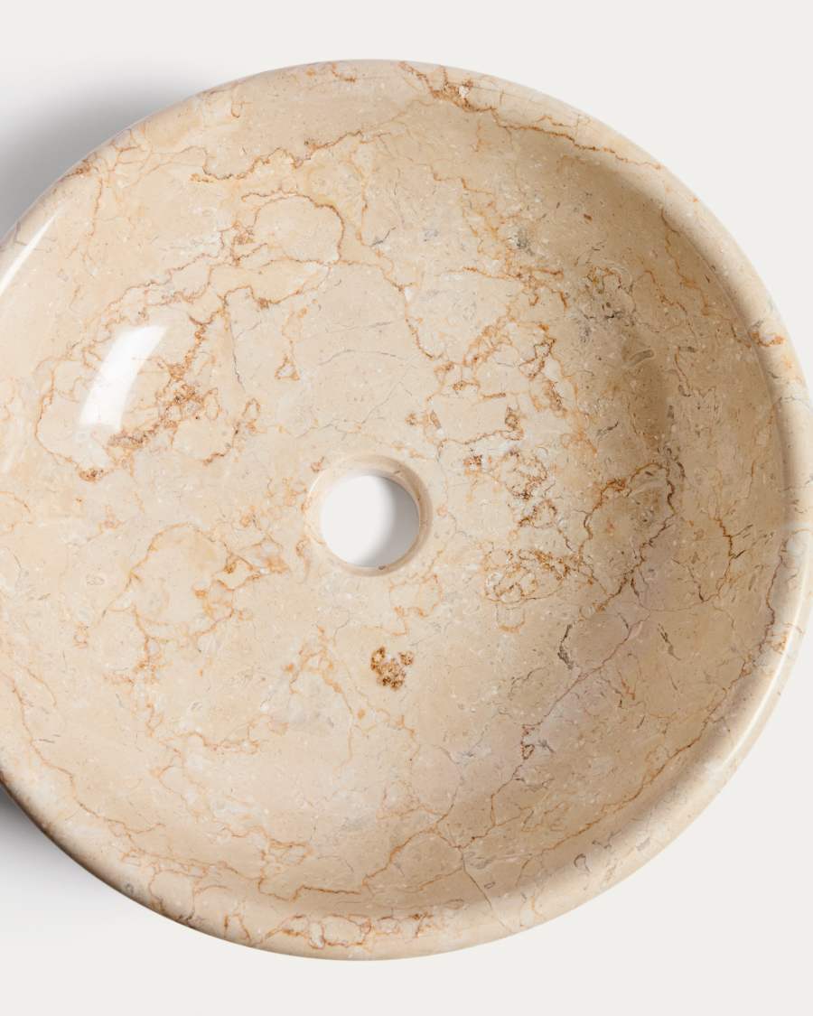 Dalven beige marble countertop washbasin Ø 35cm