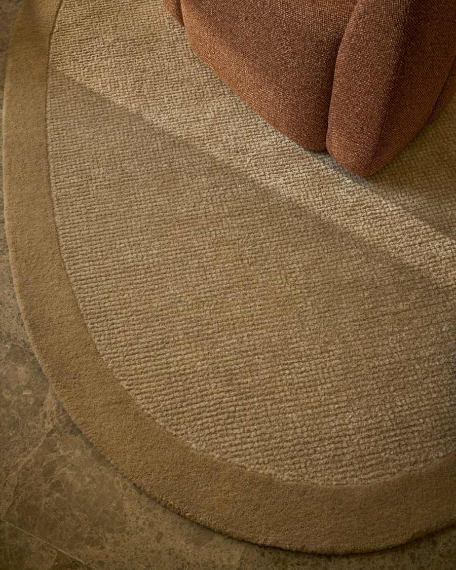 Ivena beige wool and viscose rug 160 x 230 cm