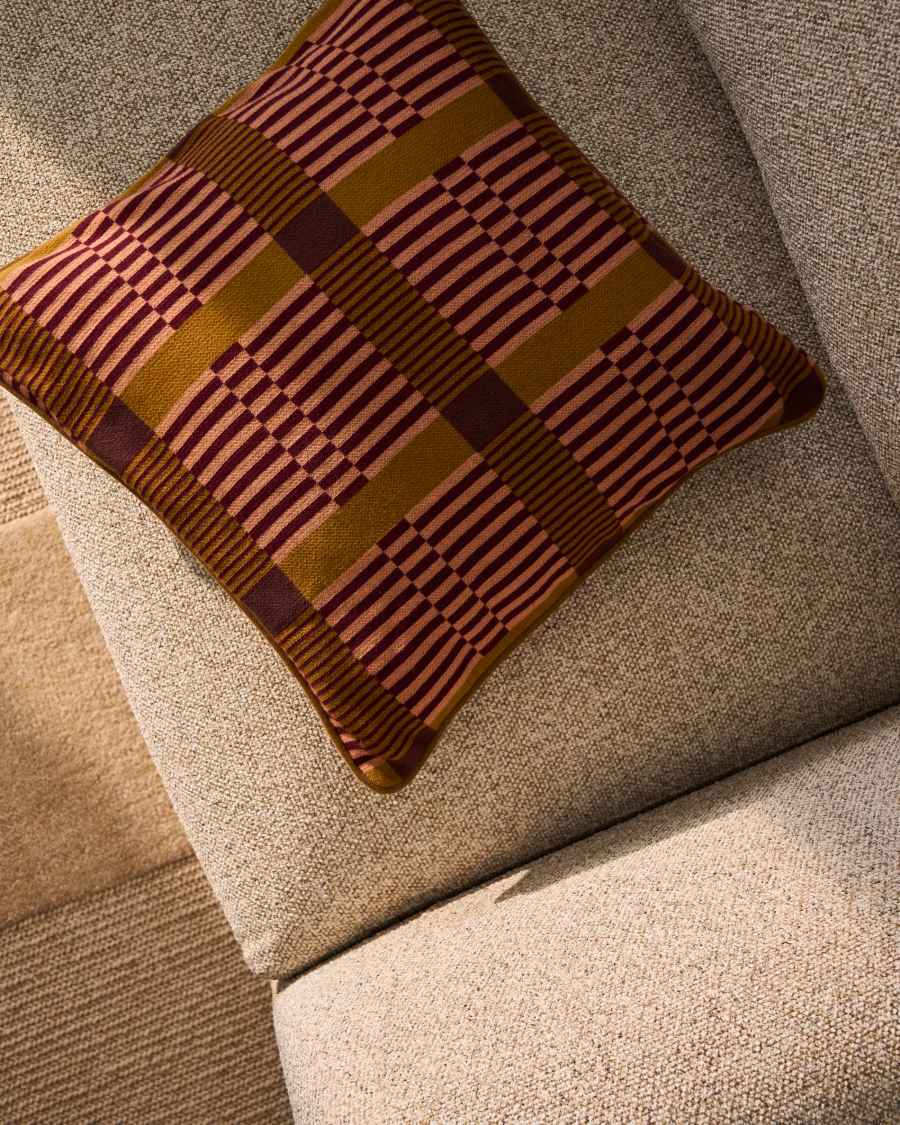 Ately 100% cotton multicoloured cushion cover 45 x 45 cm