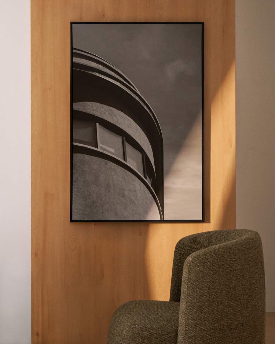 Silen picture featuring black and white architectural photograph of Barcelona 67 x 100cm