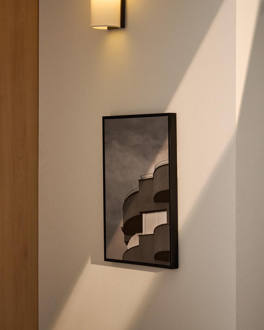 Silen picture featuring black and white architectural photograph of Barcelona 40 x 60cm