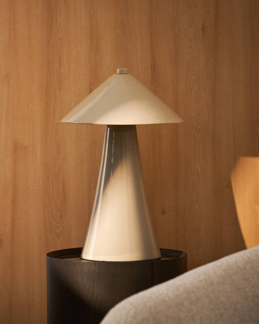 Ceren beige ceramic table lamp 54 cm