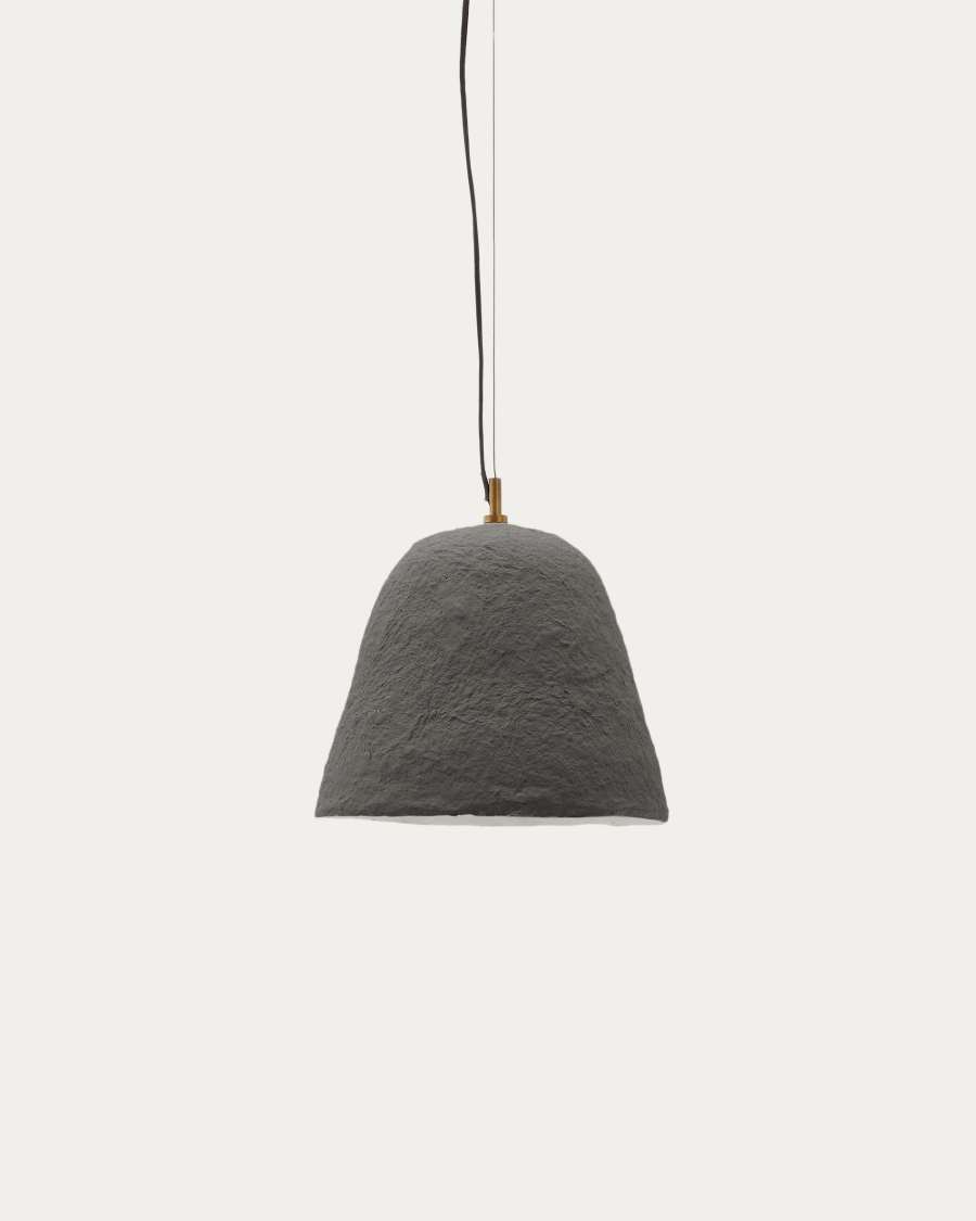 Lisora ceiling lamp in brown papier-mâché Ø25cm