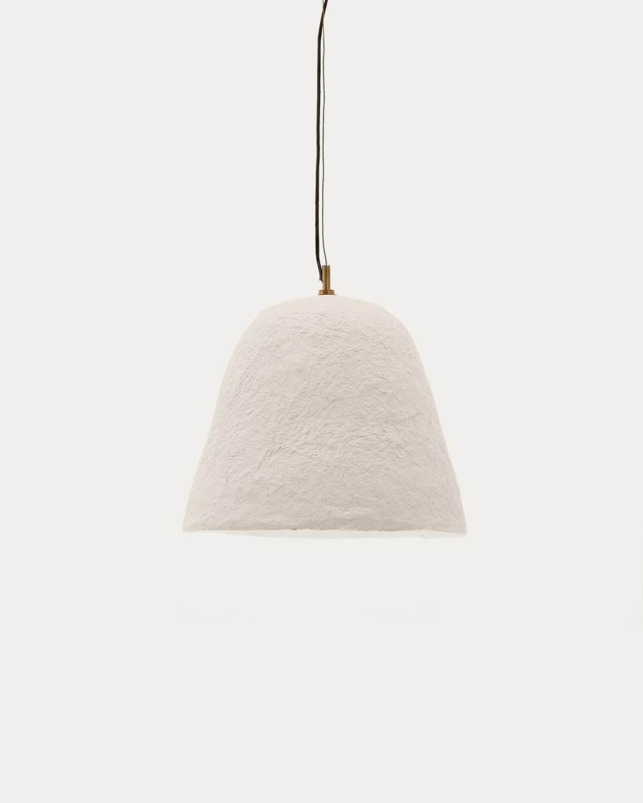 Lisora ceiling lamp in beige papier-mâché Ø35cm