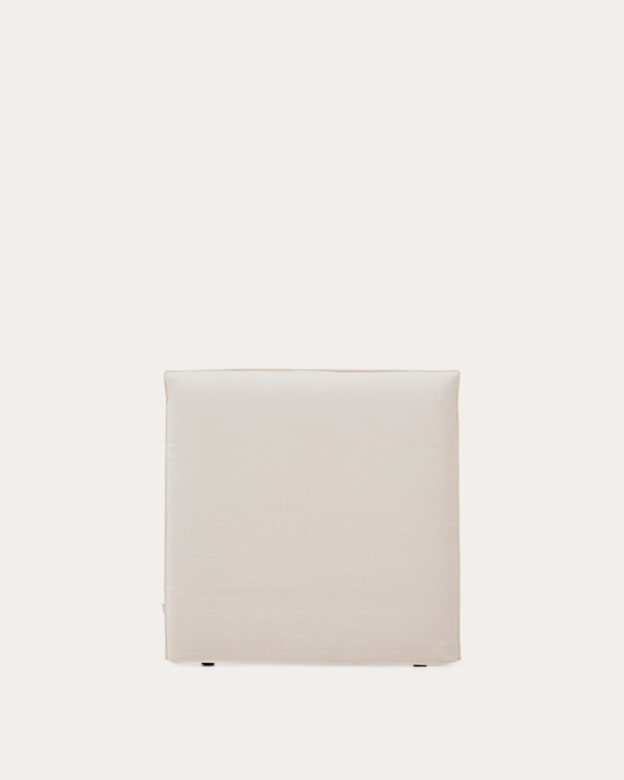 Jaira white chenille headboard with removable cover for beds up to 90cm FSC Mix Credit