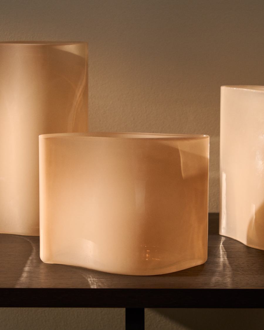 Ardeni pale pink glass vase 15.5 cm