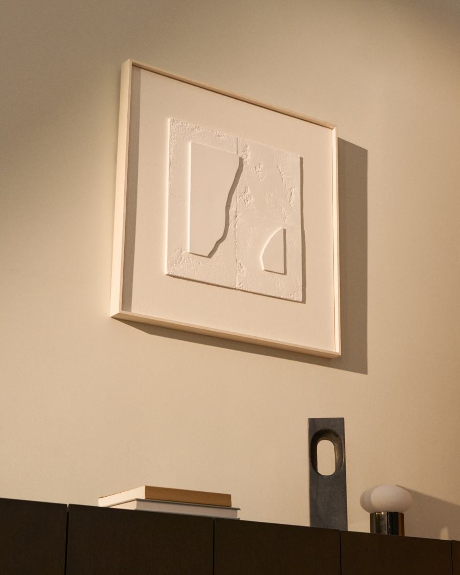 Gadir white abstract picture 80 x 80cm