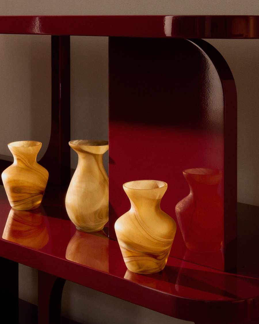 Set of 3 Nerola vases in brown shades 10 cm / 9.5 cm / 12.5 cm