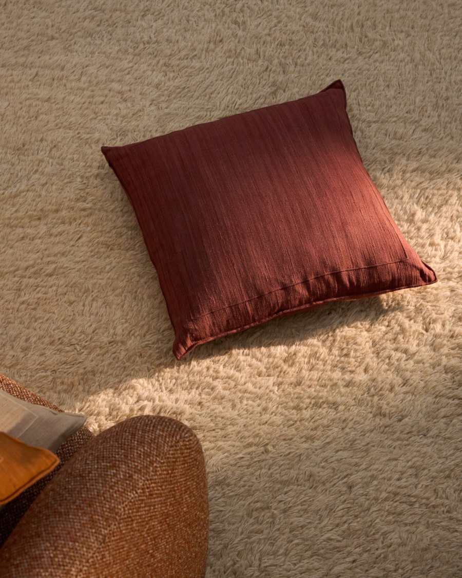 Brellet maroon silk cushion cover 45 x 45 cm