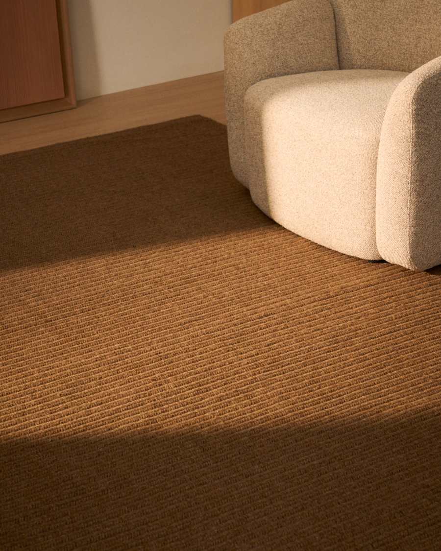 Imerna brown wool rug 160 x 230 cm
