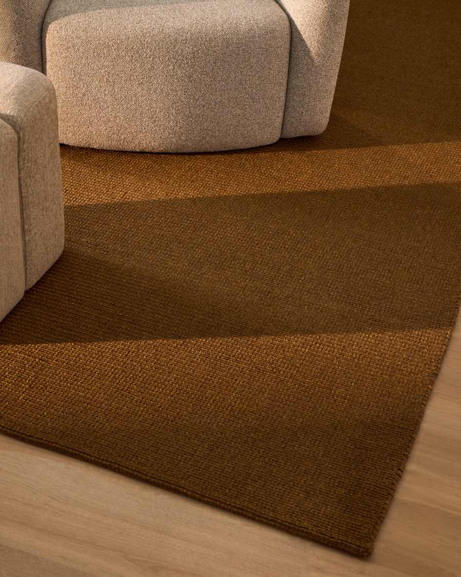 Turiane brown synthetic fibre rug 160 x 230 cm