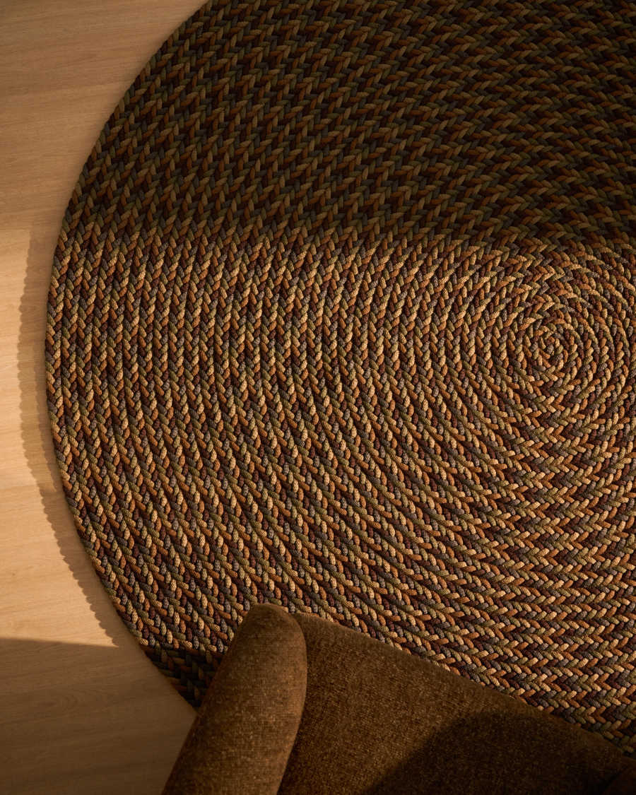 Despas multicolour round rug made from synthetic fibres Ø 200 cm