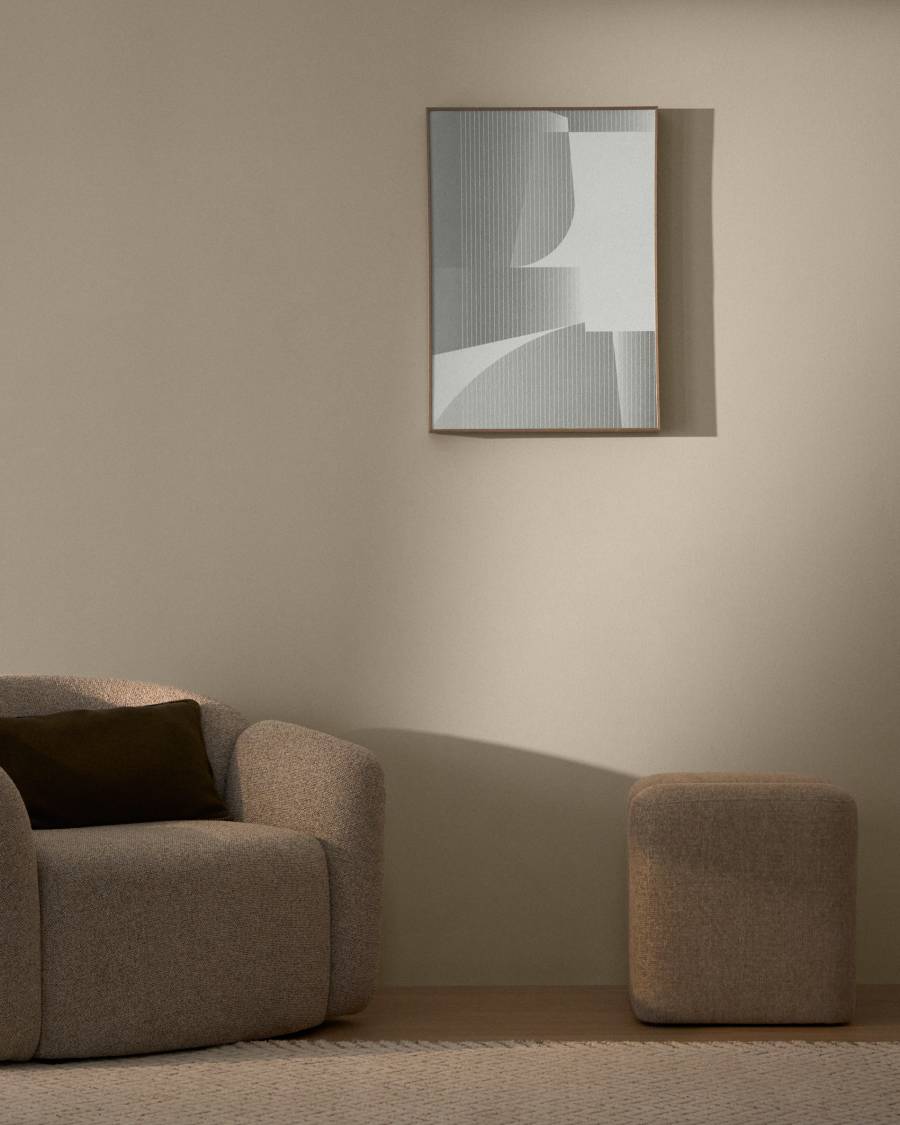 Imaro abstract picture in greenish-grey 50 x 70cm