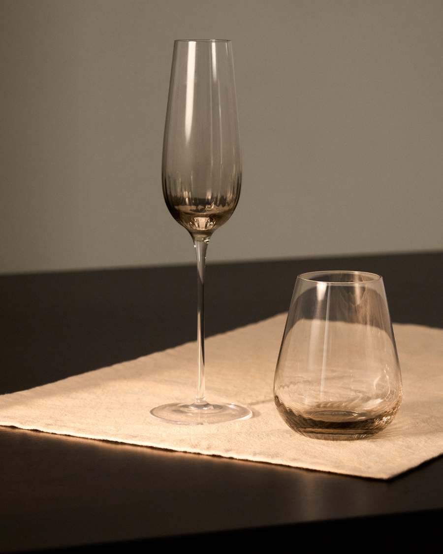 Davel grey drinking glass 42.5 cl