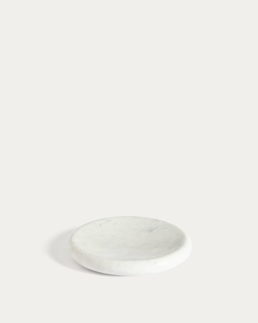 Obena tray in white marble Ø 20 cm