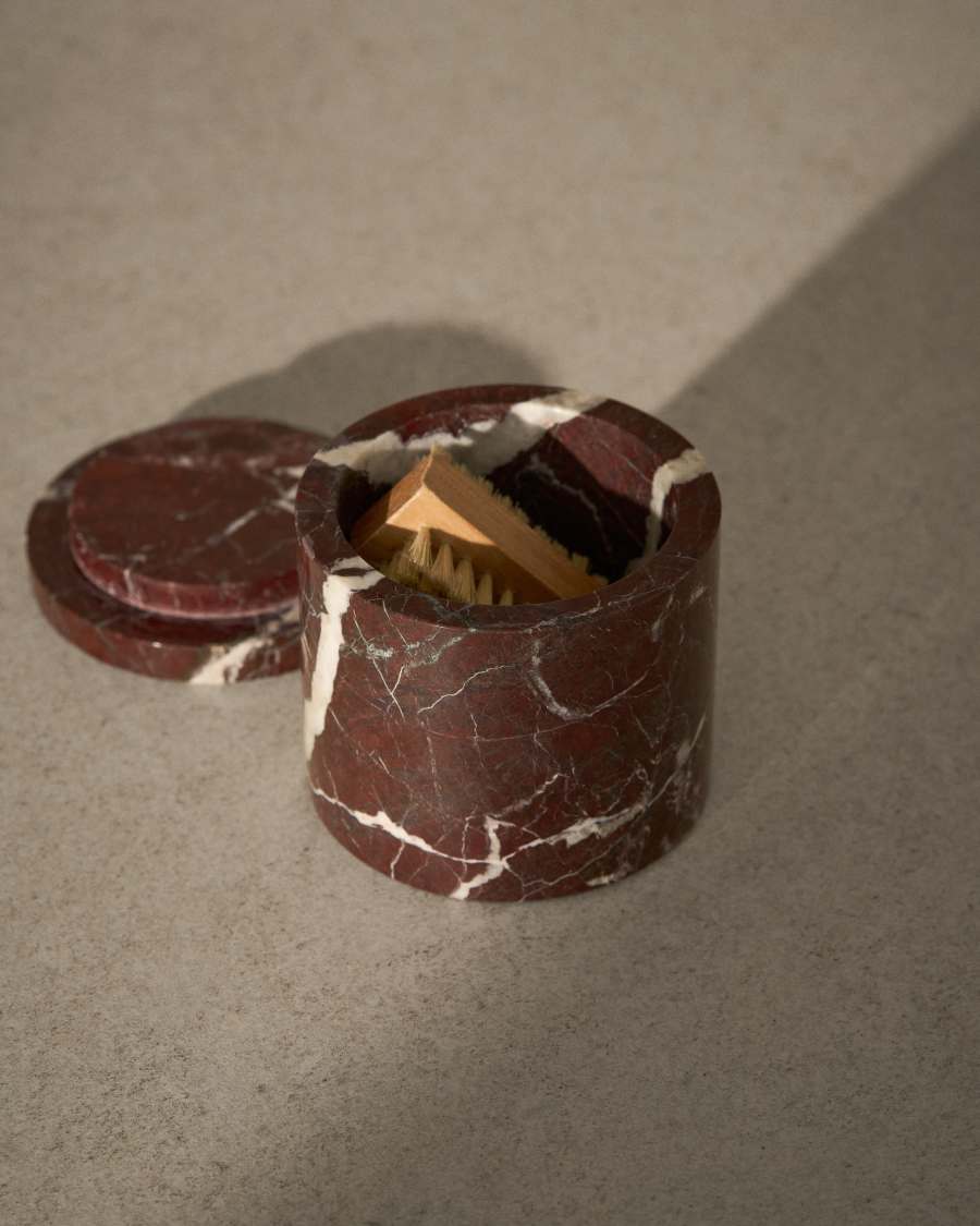 Leran burgundy marble pot