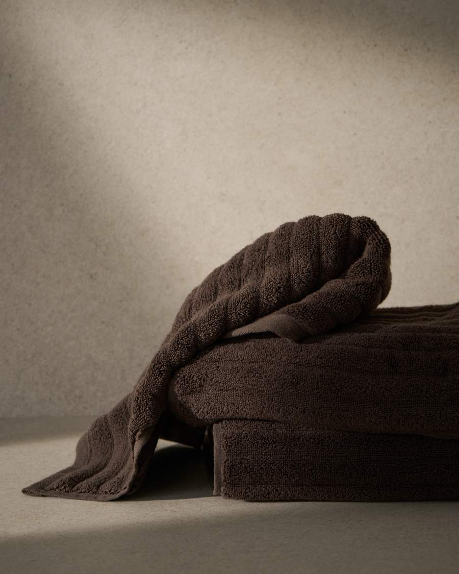 Navira 100%-cotton brown hand towel 30 x 50 cm
