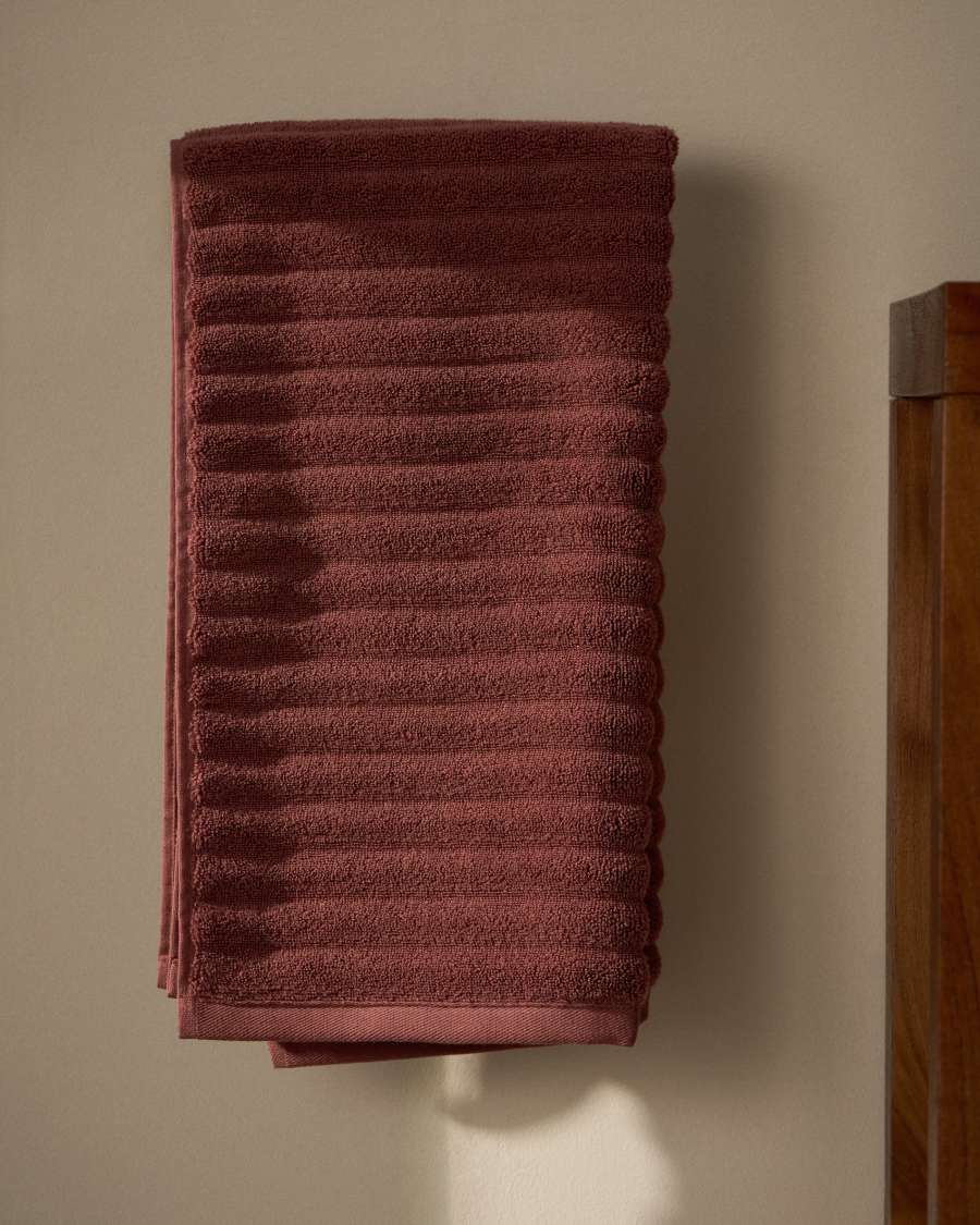 Navira 100%-cotton maroon hand towel 50 x 90 cm