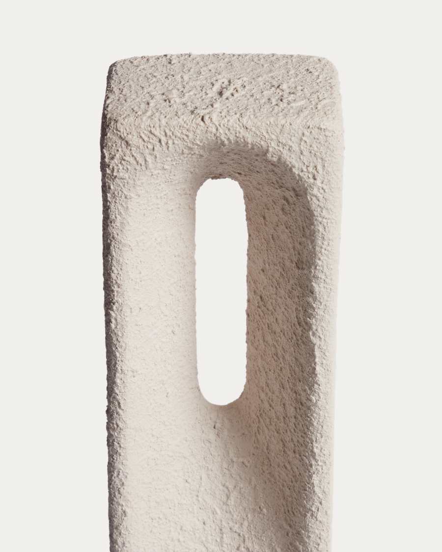 Vriona ecru papier-mâché sculpture 11 x 44.5 cm