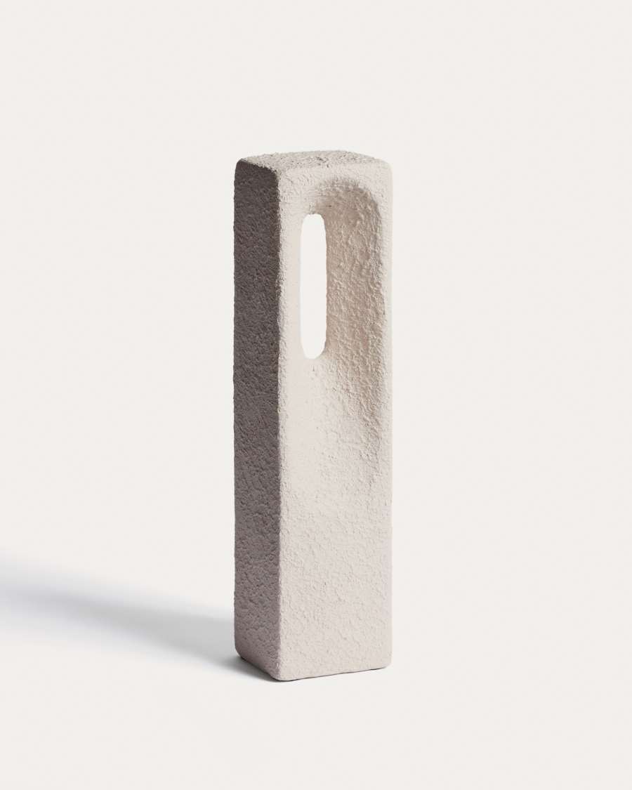 Vriona ecru papier-mâché sculpture 11 x 44.5 cm