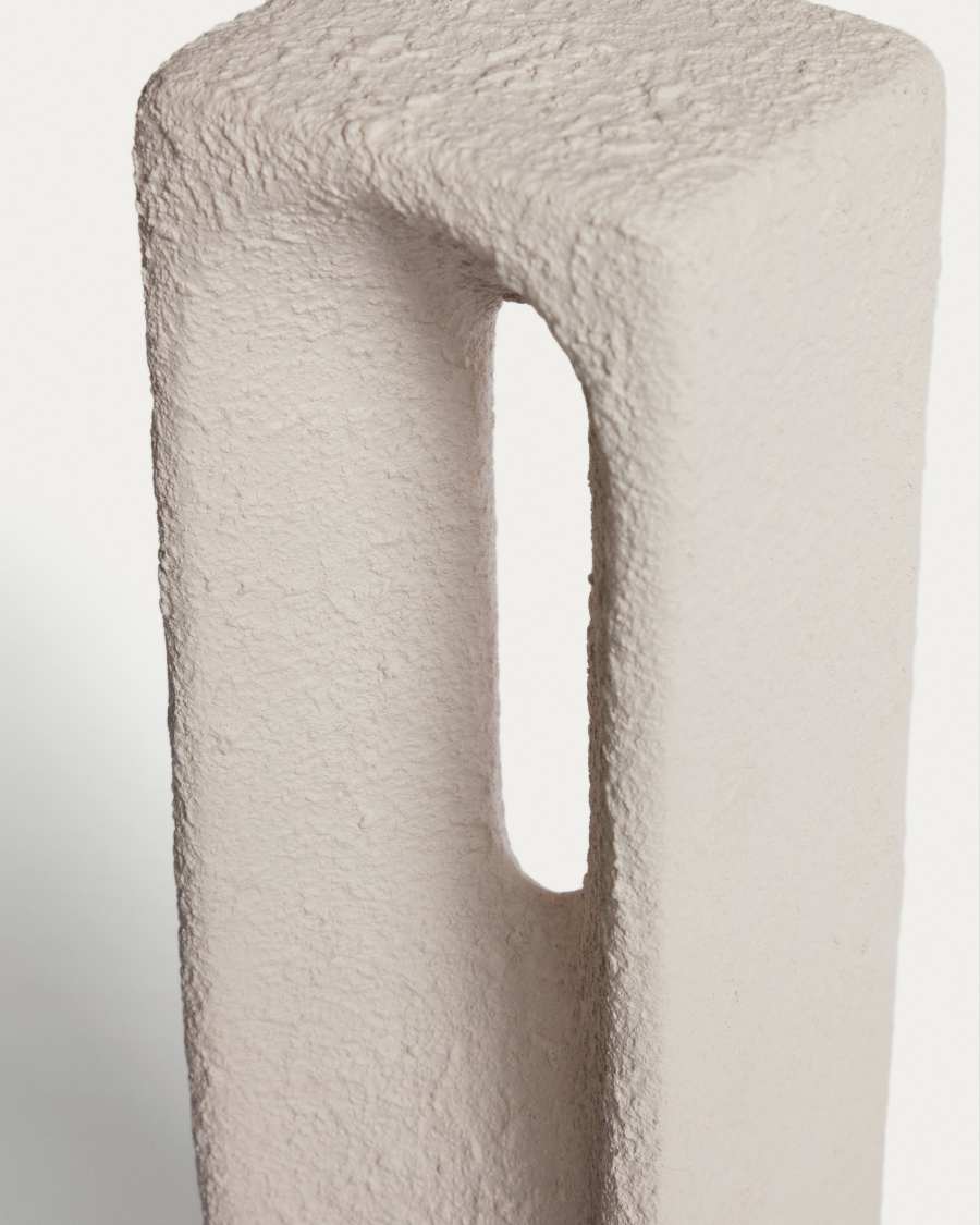 Vriona ecru papier-mâché sculpture 11 x 44.5 cm