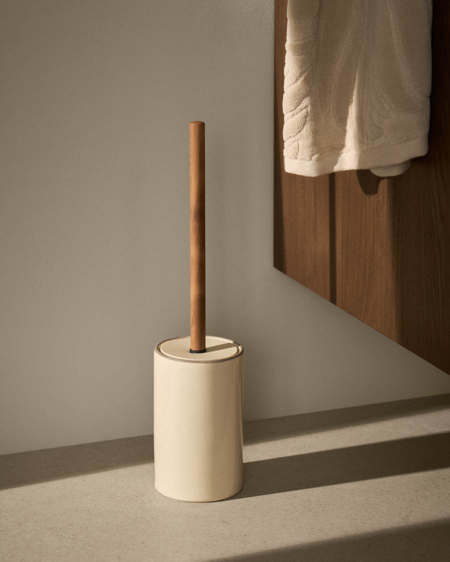 Noris ecru enamelled stoneware toilet brush