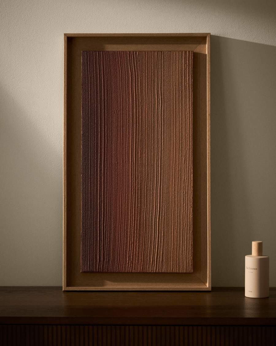 Breon hand-painted abstract picture in orange tones 40 x 70 cm