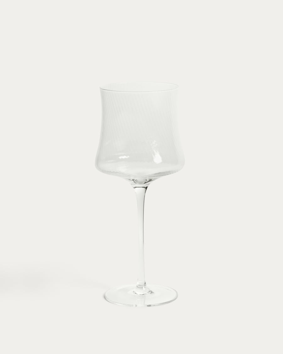 Auri clear champagne glass with relief, 46 cl