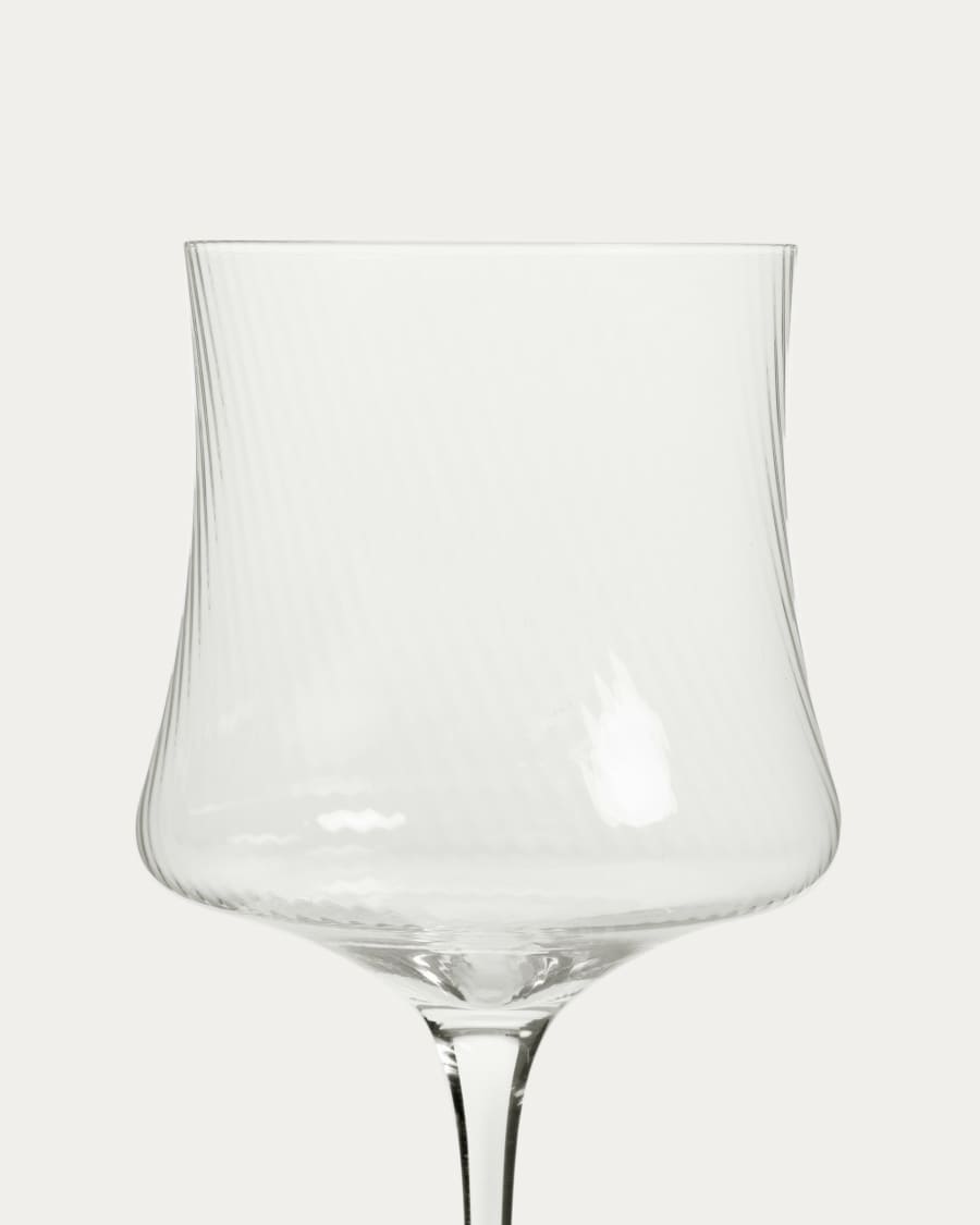 Auri clear champagne glass with relief, 46 cl