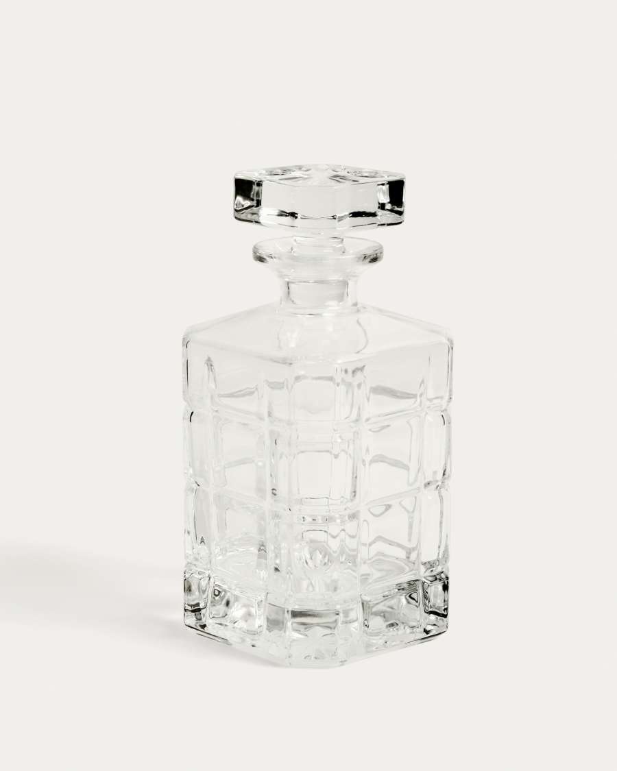 Talara bottle made from clear carved glass 80 cl