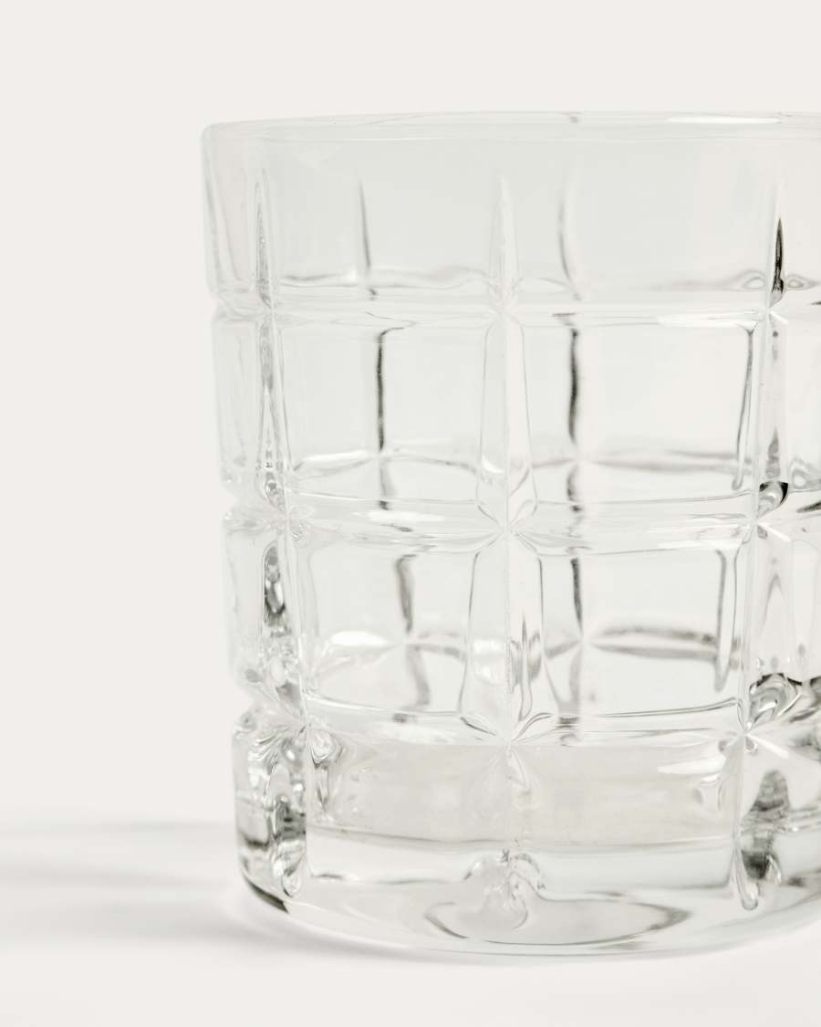 Talara clear carved drinking glass 26 cl