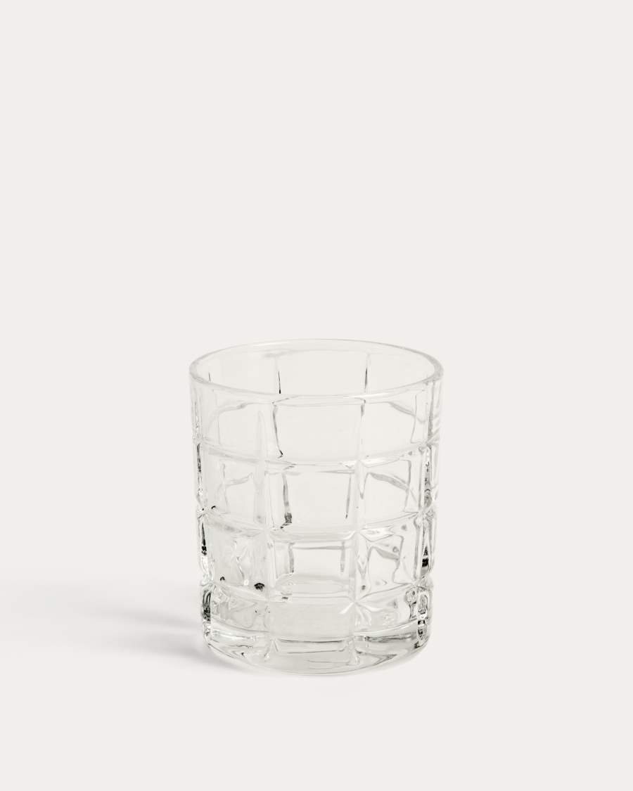 Talara clear carved drinking glass 26 cl