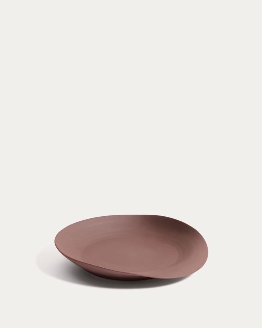 Ebenor centrepiece in chocolate brown ceramic Ø30cm