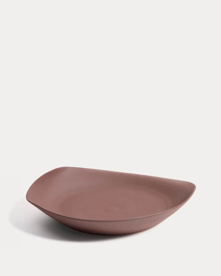 Ebenor centrepiece in chocolate brown ceramic Ø50 cm