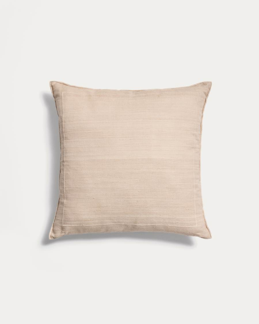 Brellet ecru silk cushion cover 45 x 45 cm