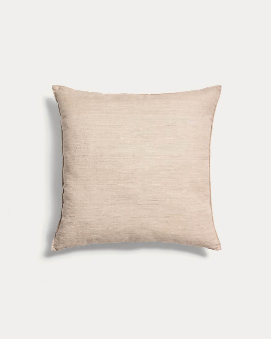 Brellet ecru silk cushion cover 45 x 45 cm