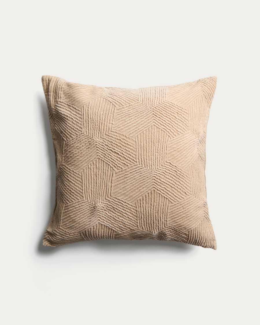 Morine off-white velvet cushion cover 50 x 50 cm
