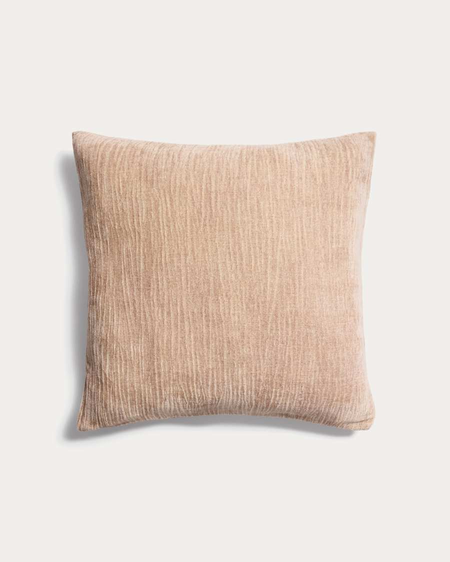 Vori 100%-cotton ecru wrinkled effect cushion cover 50 x 50 cm