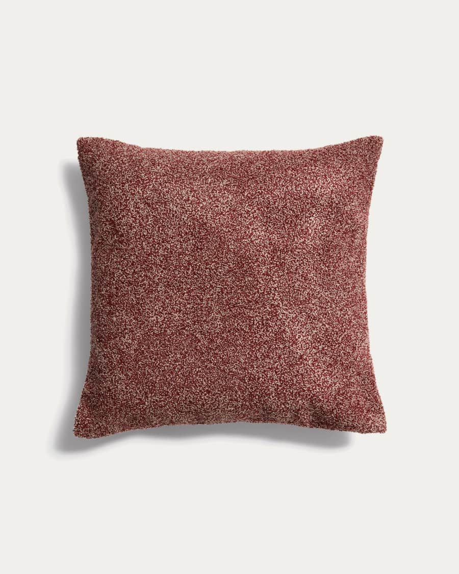 Olinan maroon bouclé melange cushion cover 50 x 50 cm