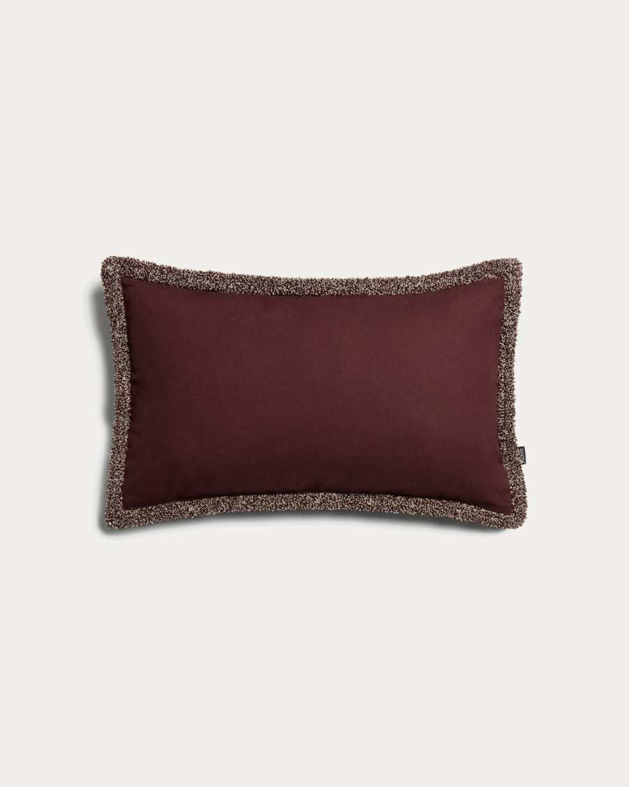 Olinan cushion cover with maroon bouclé detailing 30 x 50 cm