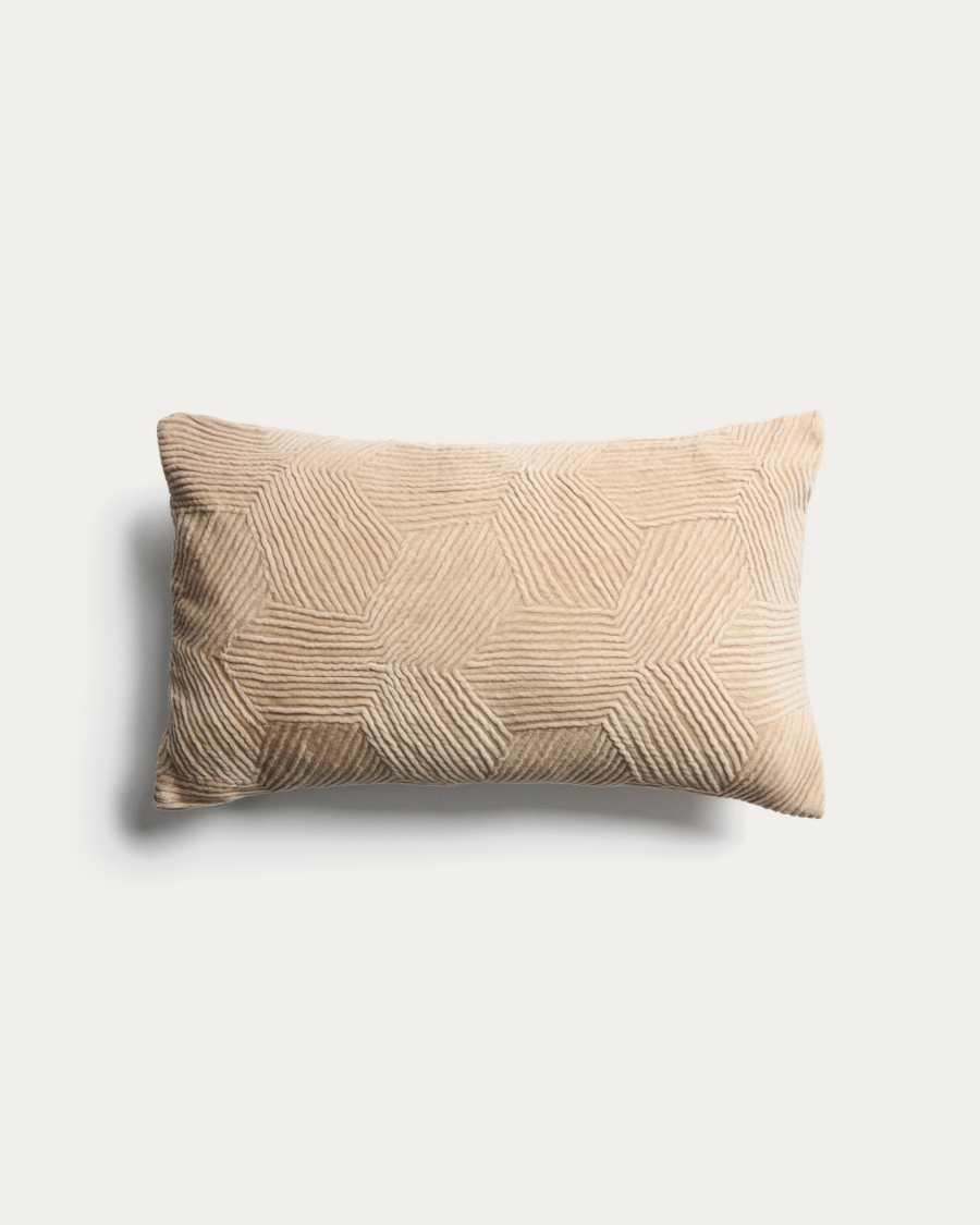 Morine off-white velvet cushion cover 30 x 50 cm