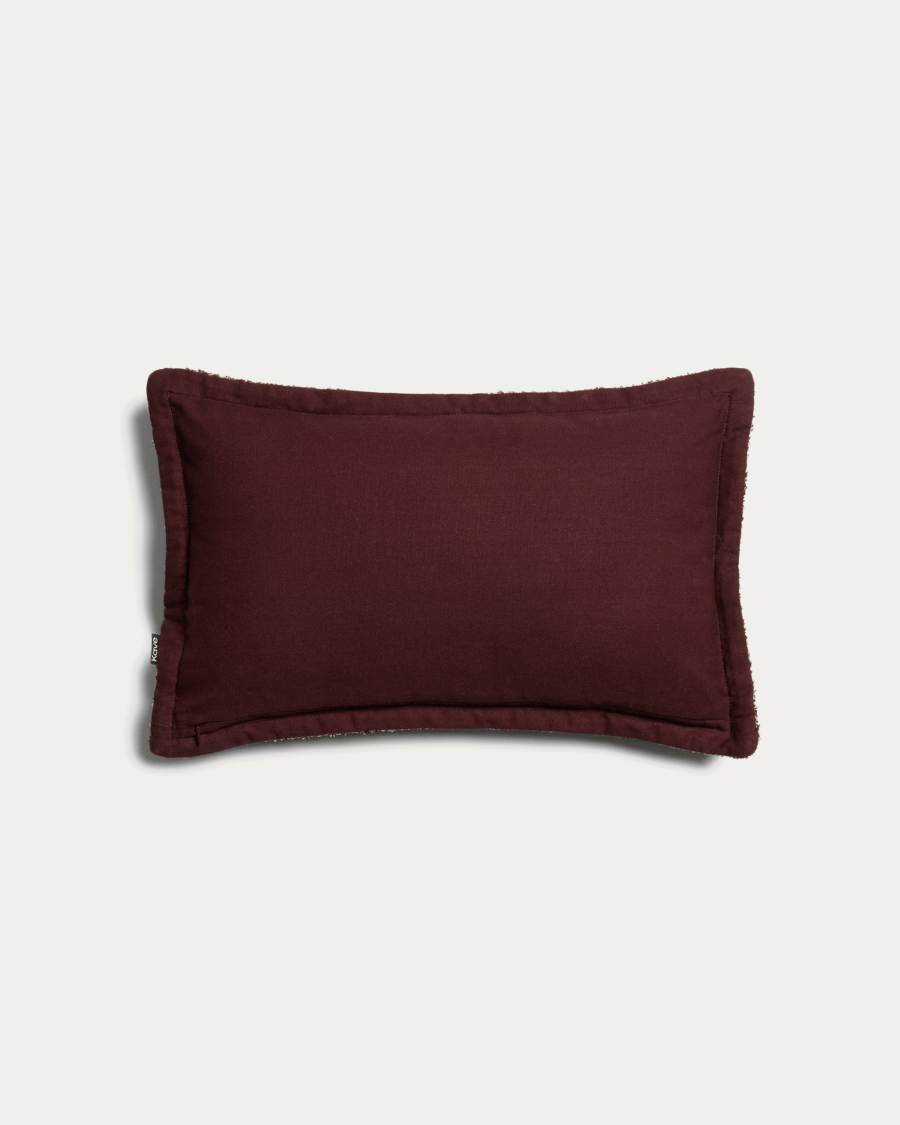 Olinan cushion cover with maroon bouclé detailing 30 x 50 cm