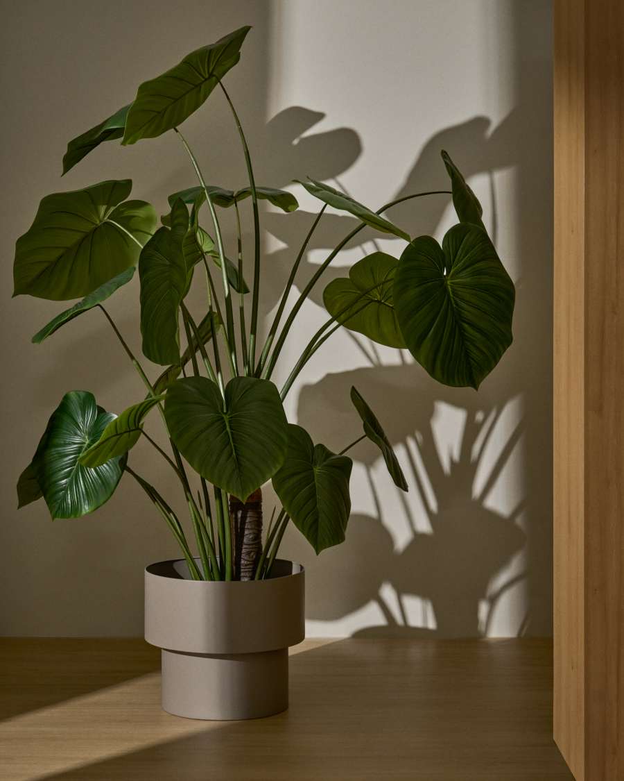 Künstliche Pflanze Monstera mit schwarzem Blumentopf, 185 cm