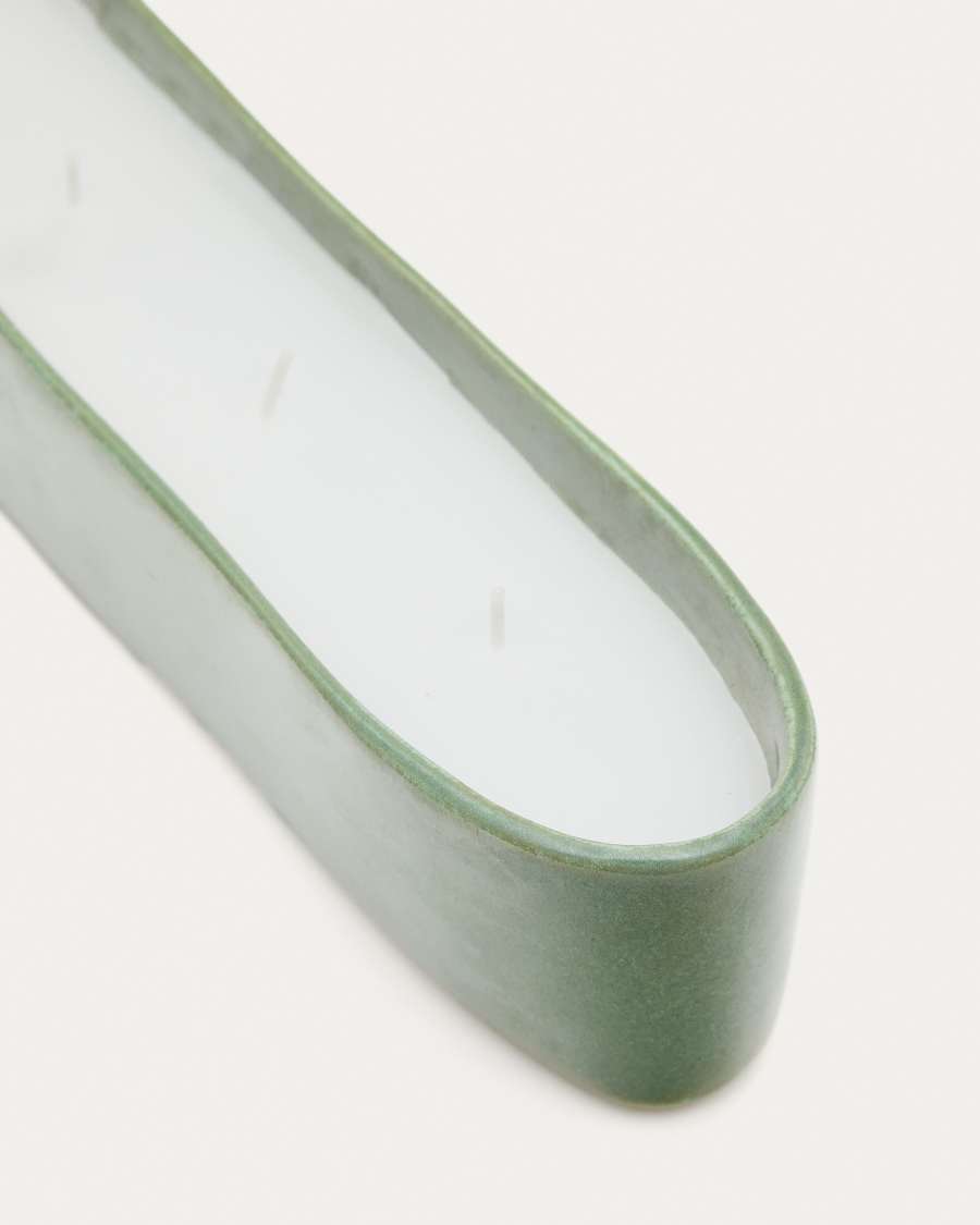 Κερί Sapira πράσινο κεραμικό 6 x 34,5 εκ.