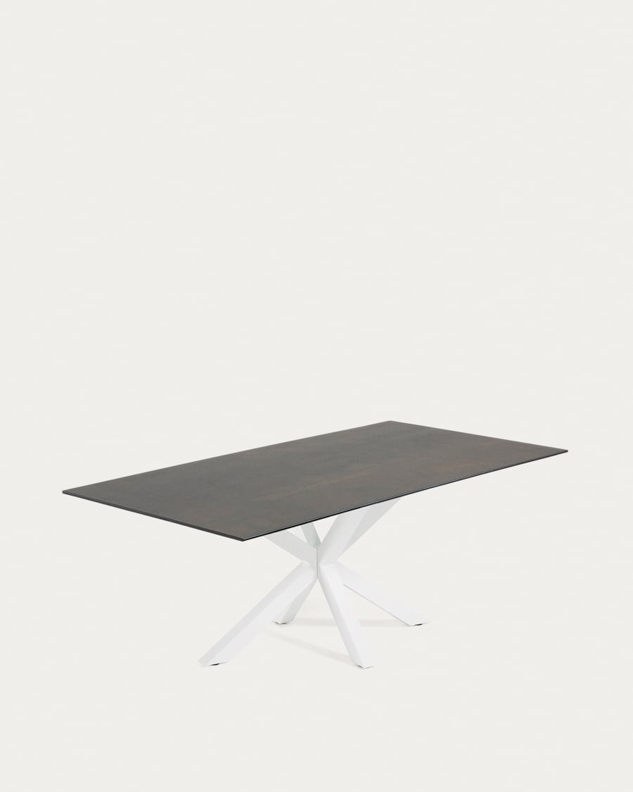 Argo table 200x100, white Porcelain Iron Moss