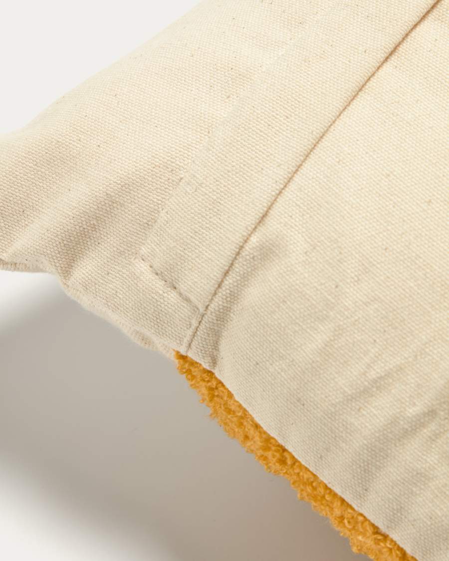 Amarantha 100% cotton cushion cover with multicolour fruit prints in white, 45 x 45 cm