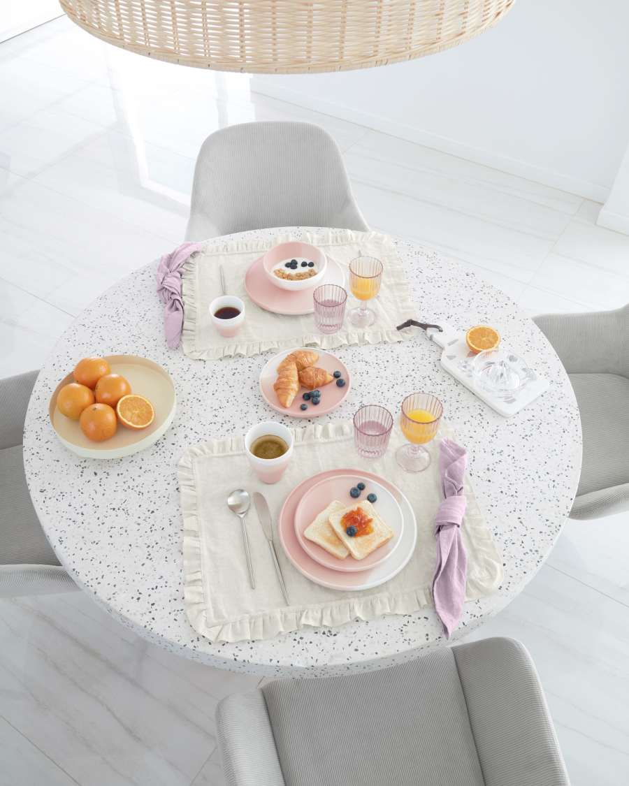 Idalmis set of two napkins in lilac cotton and linen