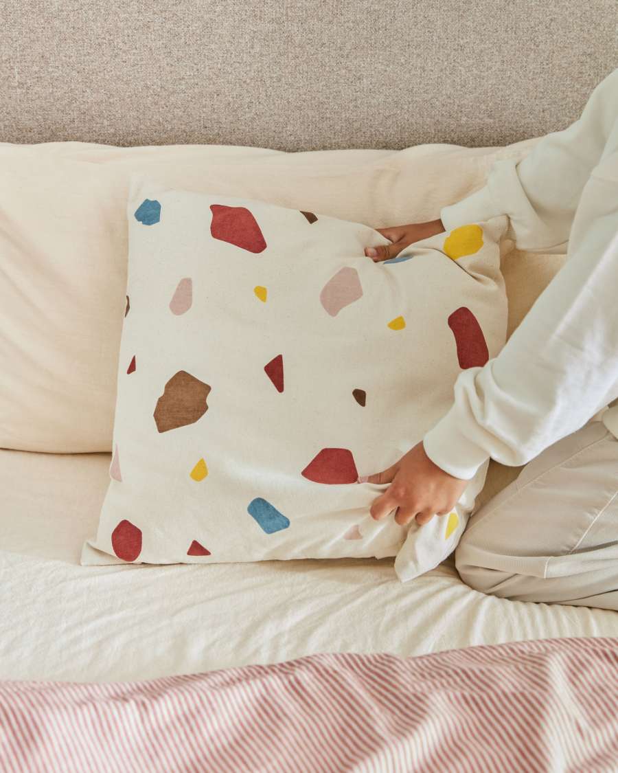 Nerta 100% cotton multi-coloured cushion cover 45 x 45 cm