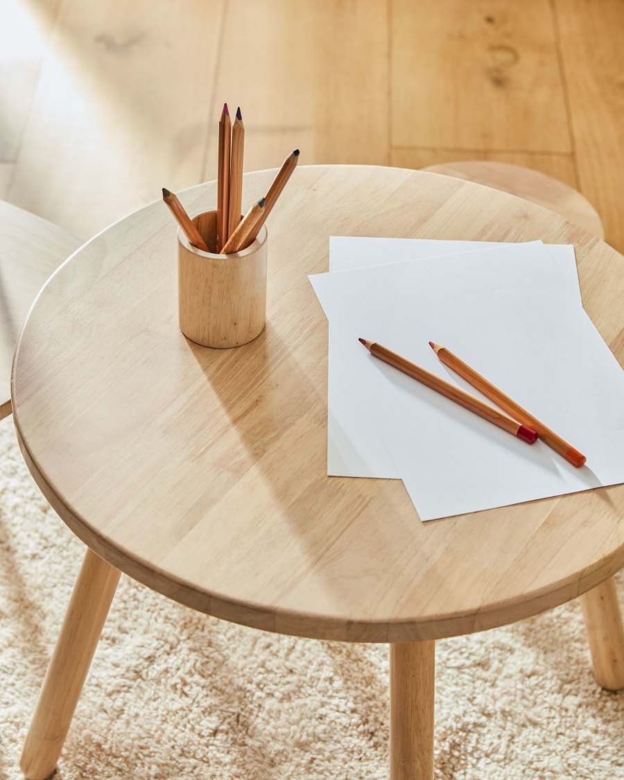 Portapenne Dilcia legno massiccio caucciù