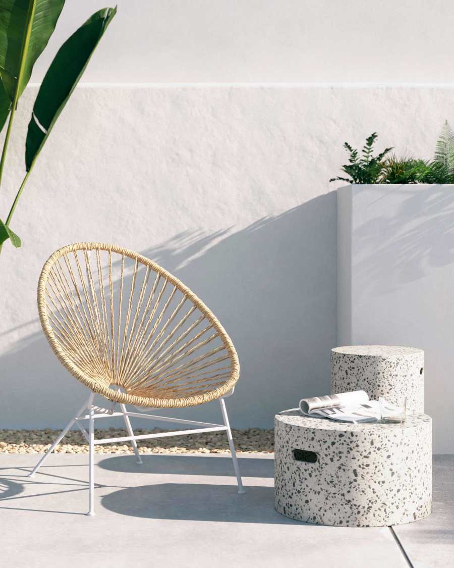 Samantha synthetic rattan in a natural colour